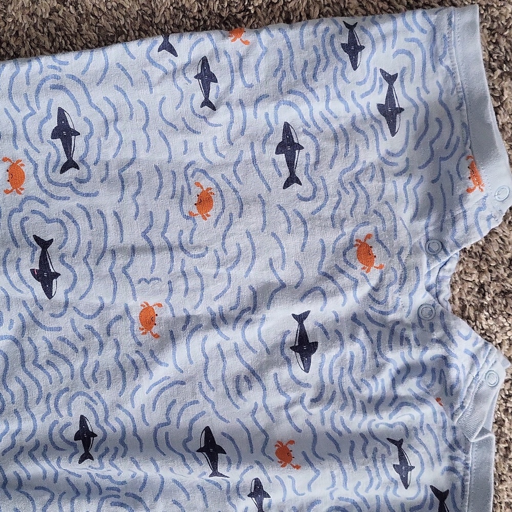 Carter's Light Blue Baby Romper - Picture 3 of 5